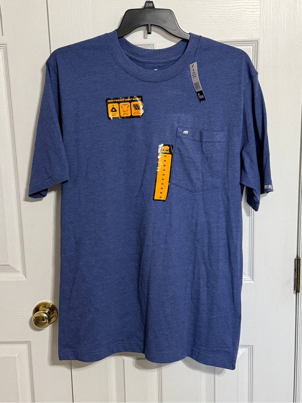 Berne Men's Blue Short Sleeve Pocket Tee by Berne